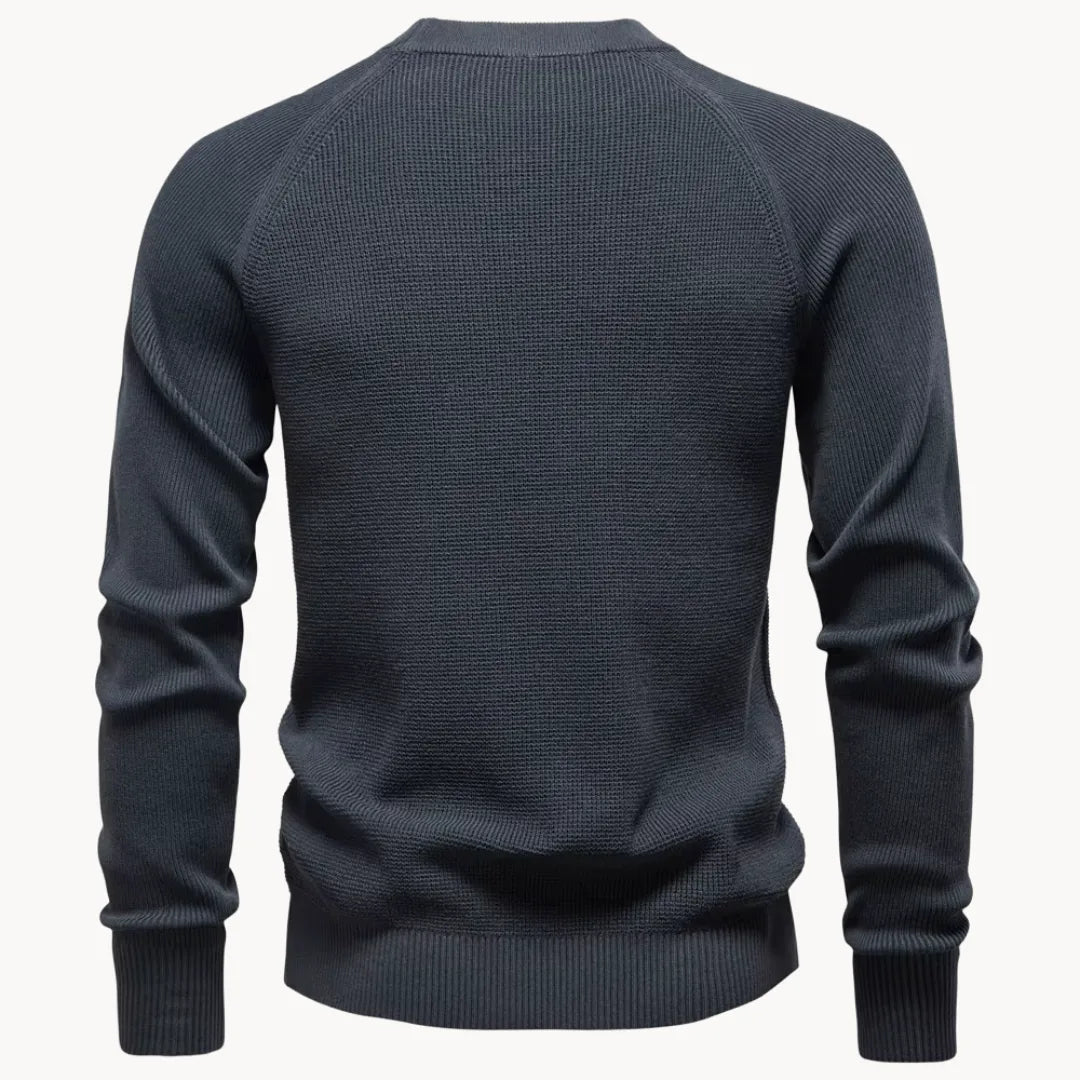 Herren Feinstrick Pullover Rundhals Raglanärmel - Image 7