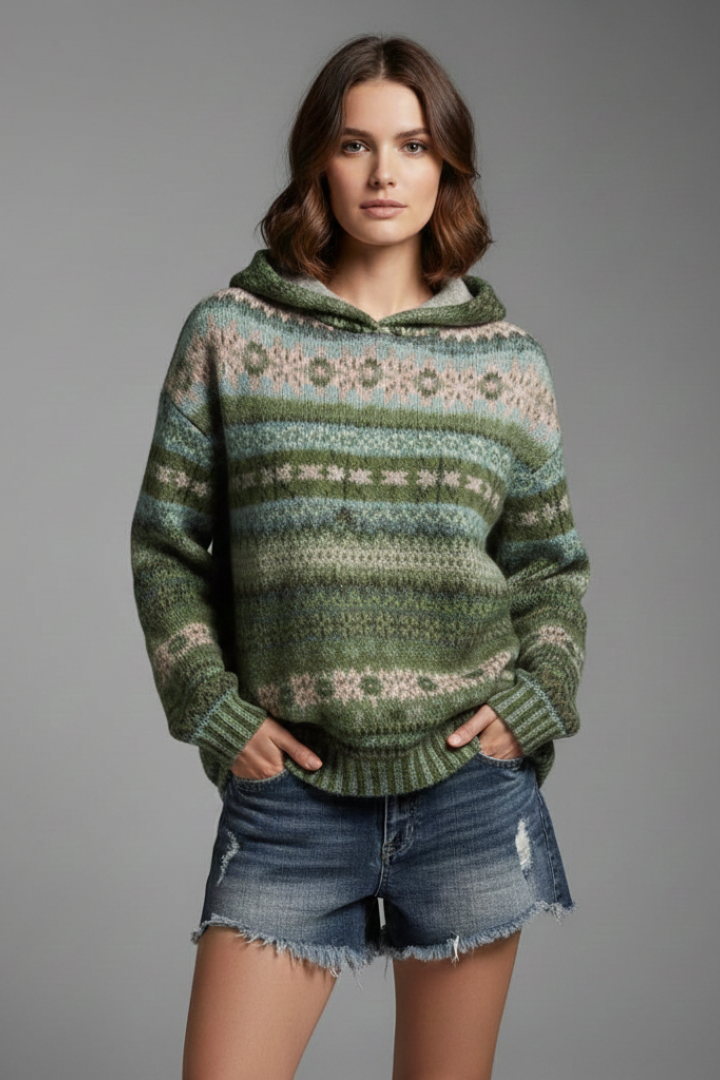 Damen Hoodie Gerippte Manschetten Kapuzenpullover - Image 6