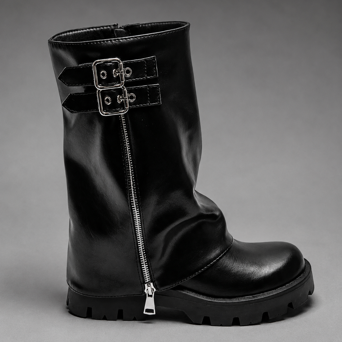 Schwarzes Leder