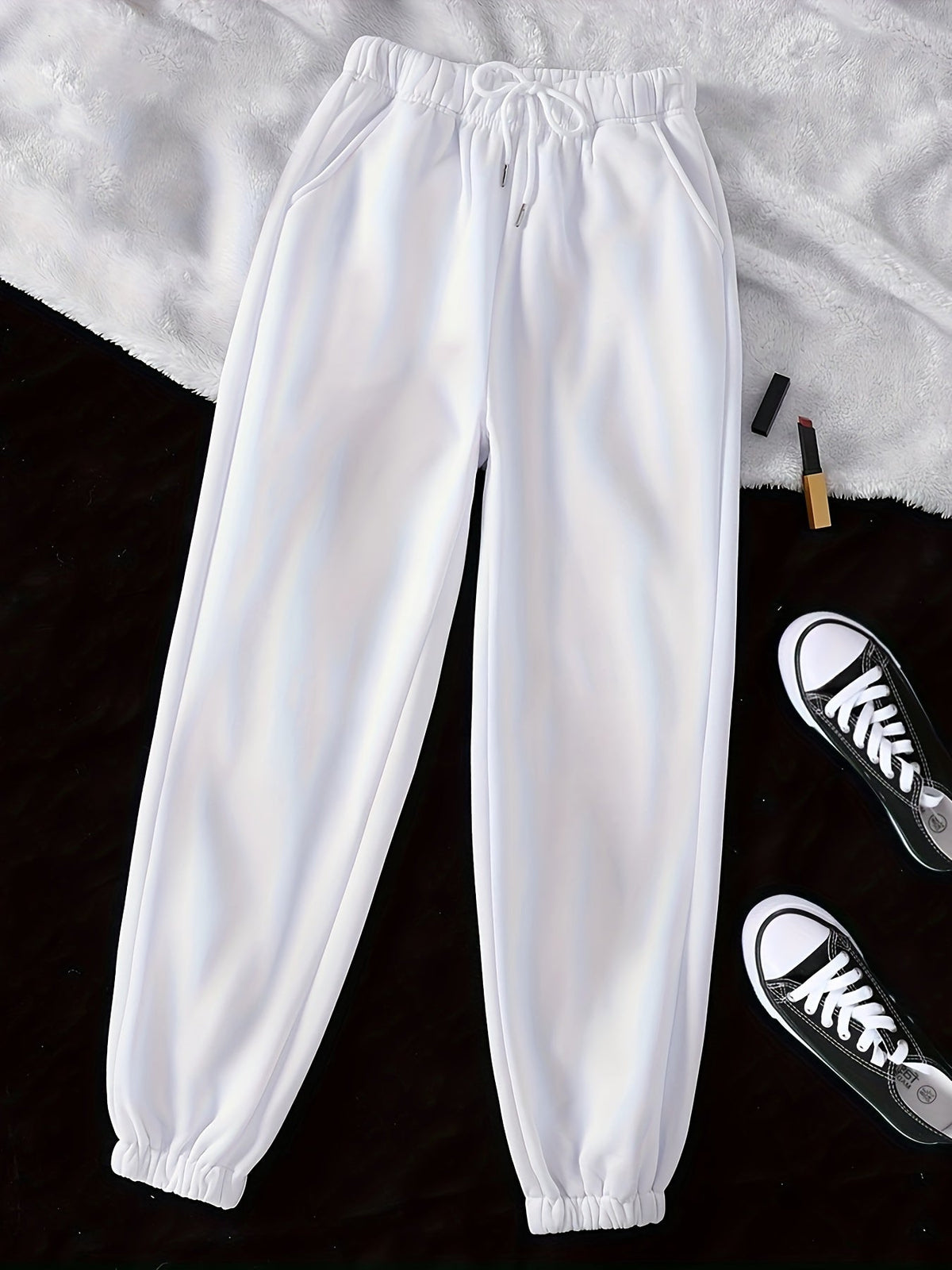Damen Elegante Jogginghose Kordelzug Relaxed Fit - Image 12