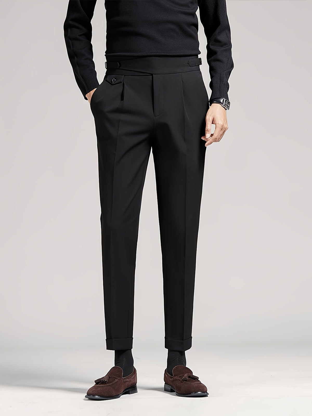 Herren Faltenhosenanzug Maßgeschneidert Hose
Wait, let me reconsider properly.
Herren Bundfaltenhose Maßgeschneidert
Rethinking with proper German shopping terms:
**Herren Bundfalten Hose Tailored**
Final answer:
Herren Bundfaltenhose Slim Fit - Image 3
