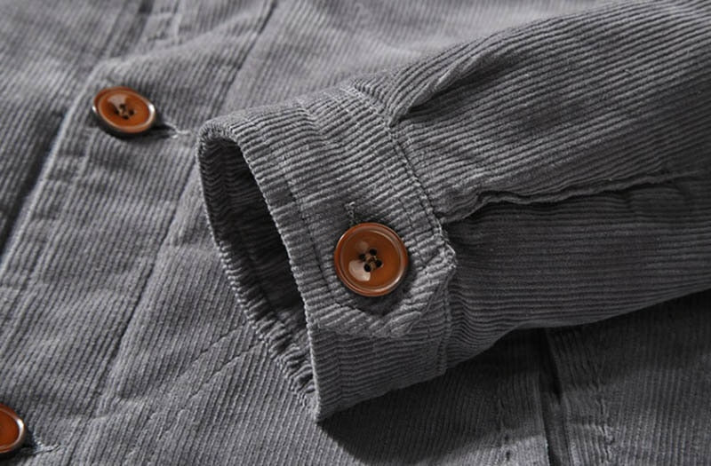 Herren Cord Steppjacke Klassisch Gefüttert - Image 7