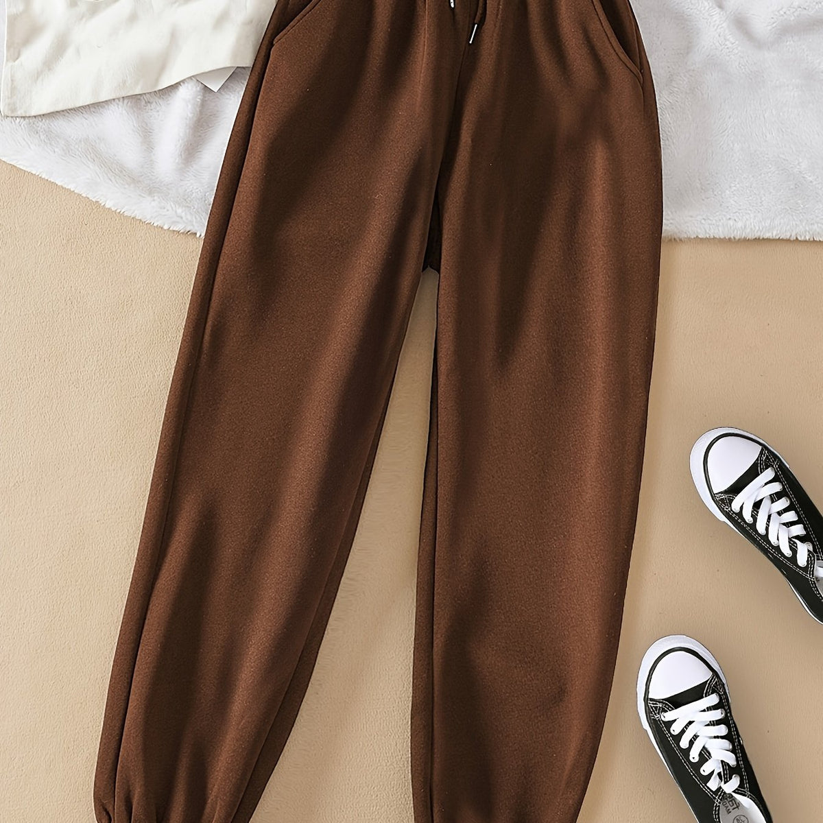 Damen Elegante Jogginghose Kordelzug Relaxed Fit - Image 17