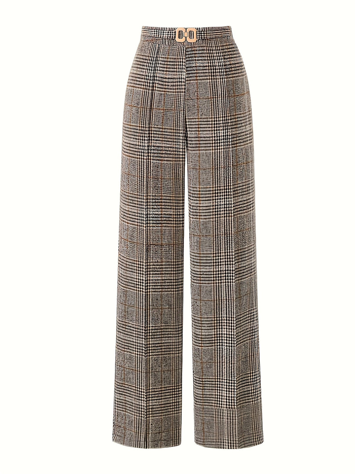 Damen Karierte Weite Hose Marlene Stil - Image 2