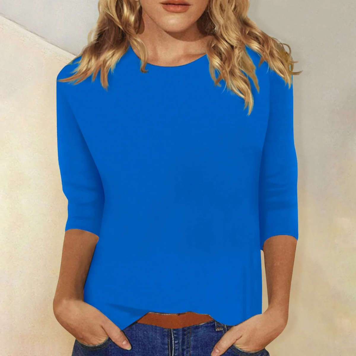 Damen Langarm T-Shirt Rundhals - Image 5