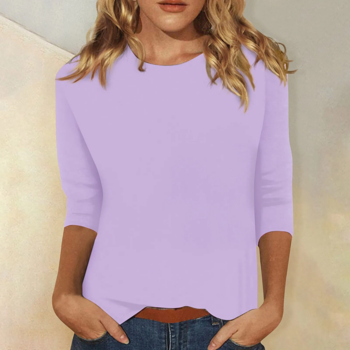 Damen Langarm T-Shirt Rundhals - Image 3