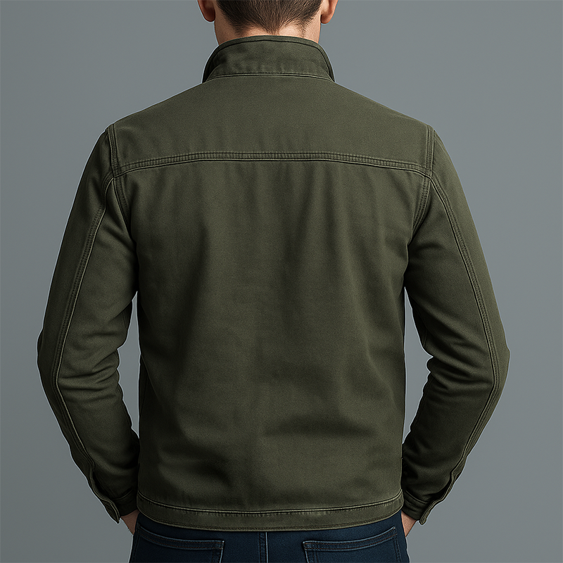 Damen Baumwolljacke Stehkragen Reißverschluss Used Look - Image 7