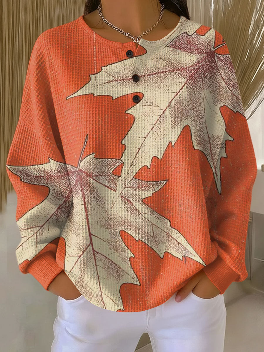 Damen Waffelstrickpullover Oversize Warm Kuschelig Dick - Image 14