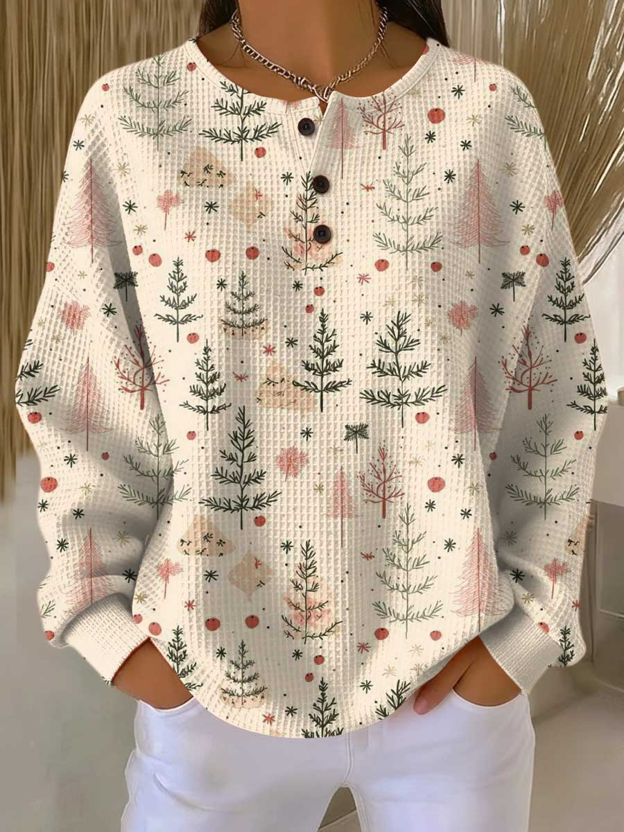 Damen Waffelstrickpullover Oversize Warm Kuschelig Dick - Image 17
