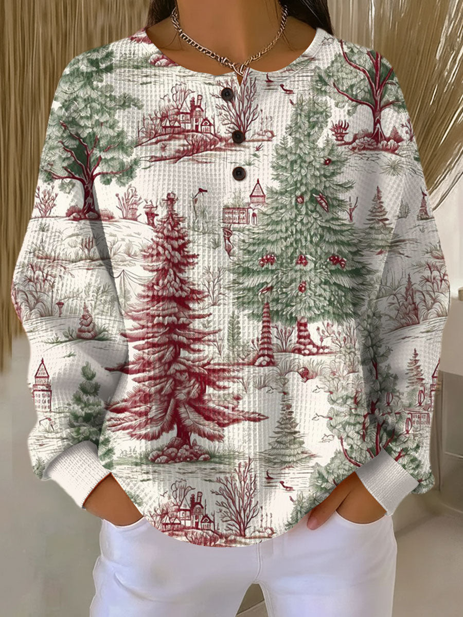 Damen Waffelstrickpullover Oversize Warm Kuschelig Dick - Image 22