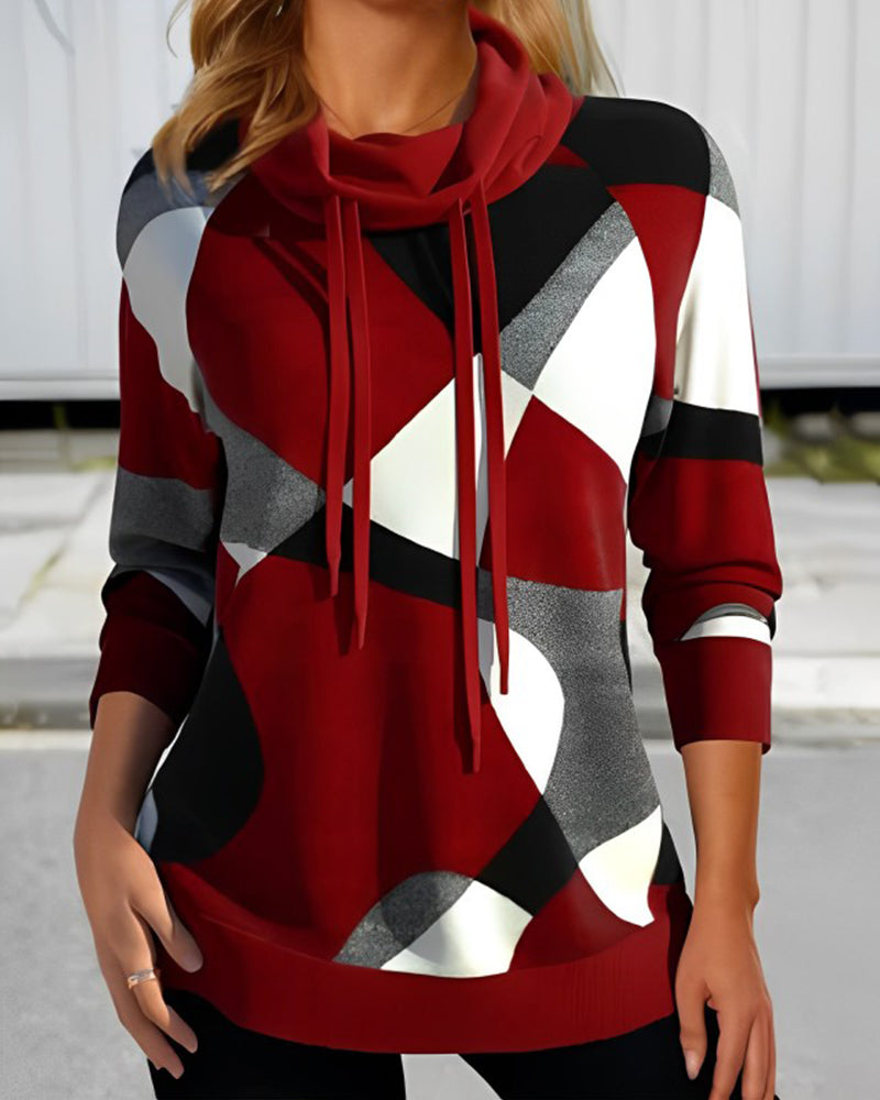 Farbblock Kapuzenpullover Herren Damen Block-Design