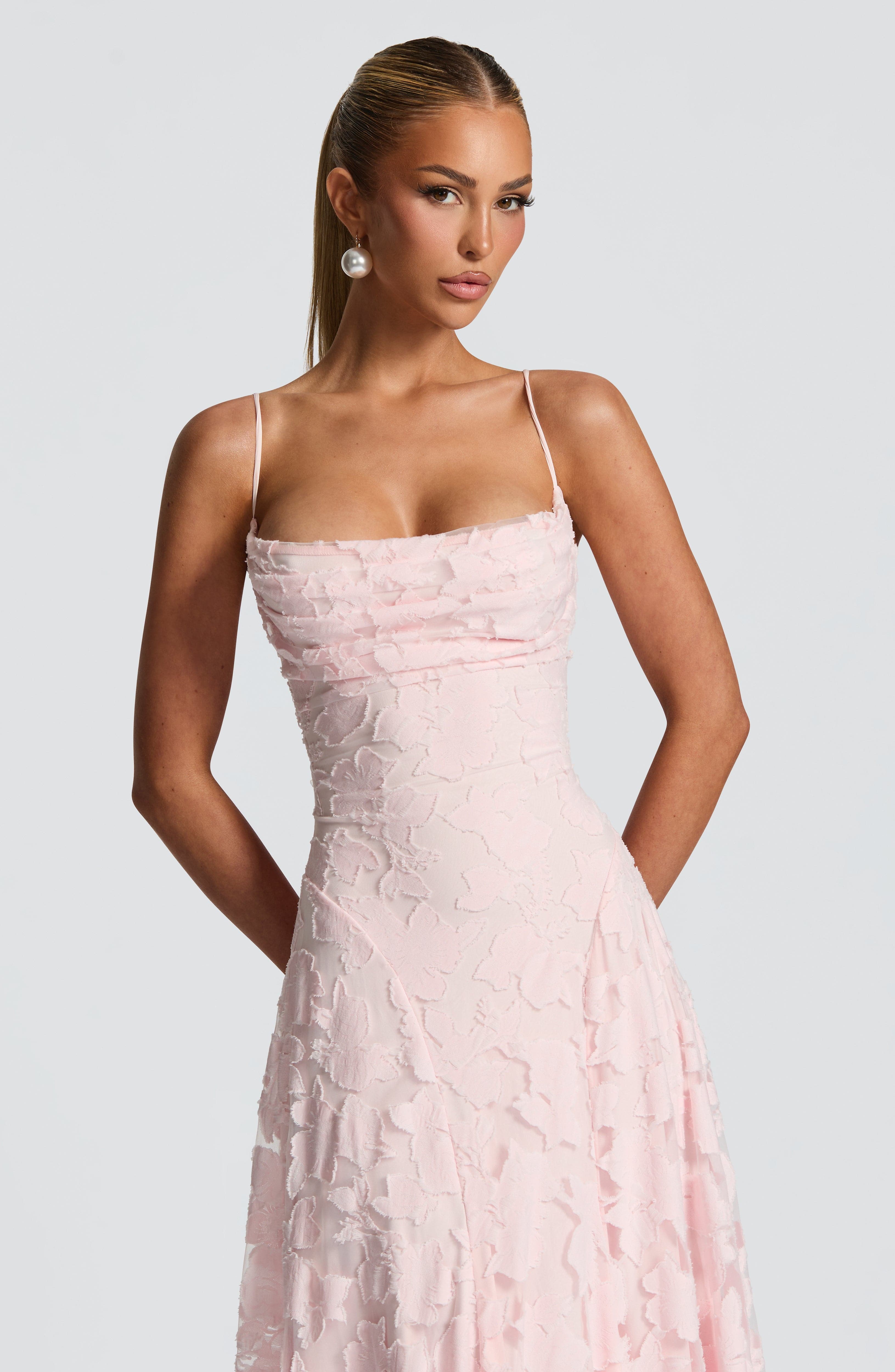 Damen Besticktes Maxi Abendkleid Elegant Lang - Image 9