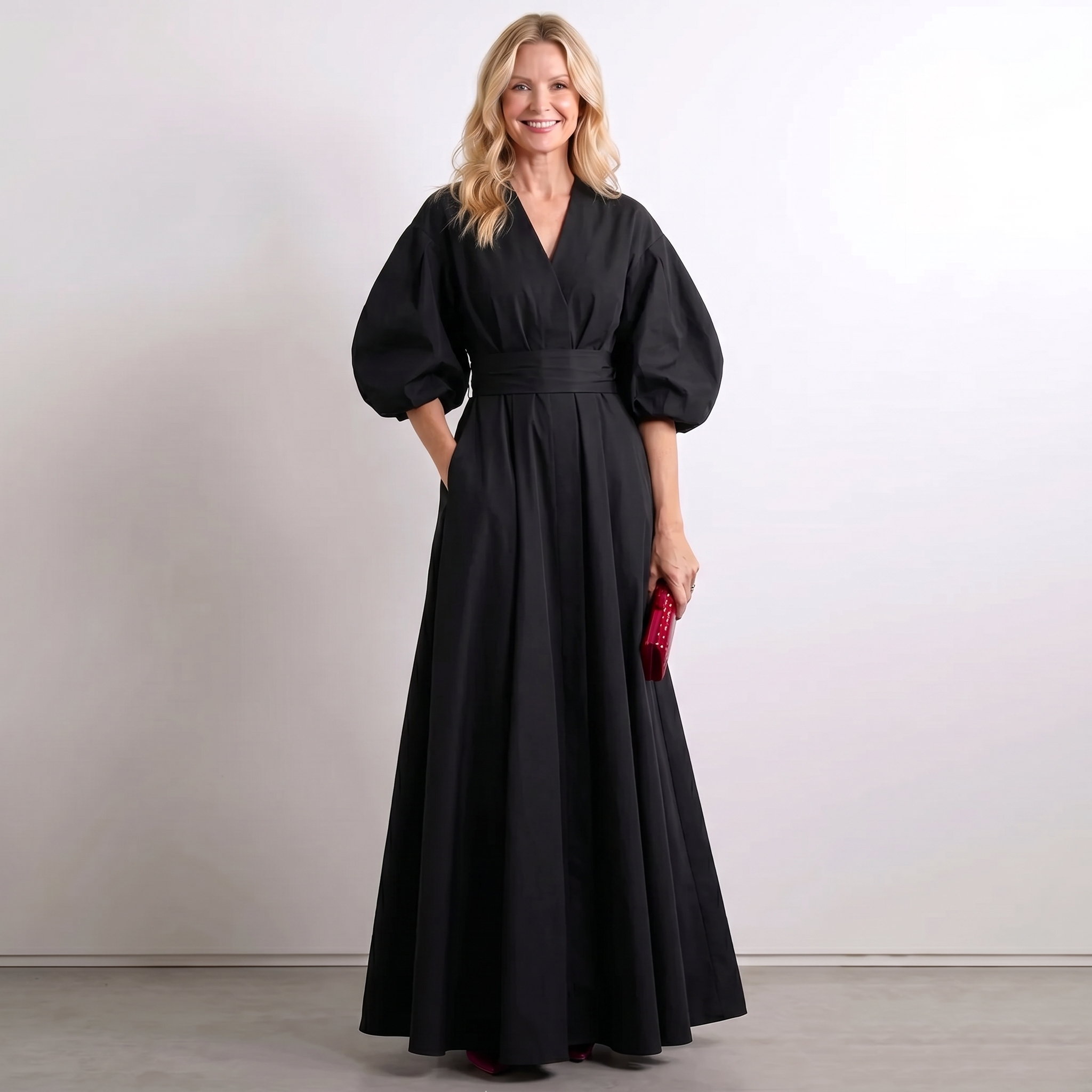 Women Short Sleeve A-Line Maxi Dress - Image 6