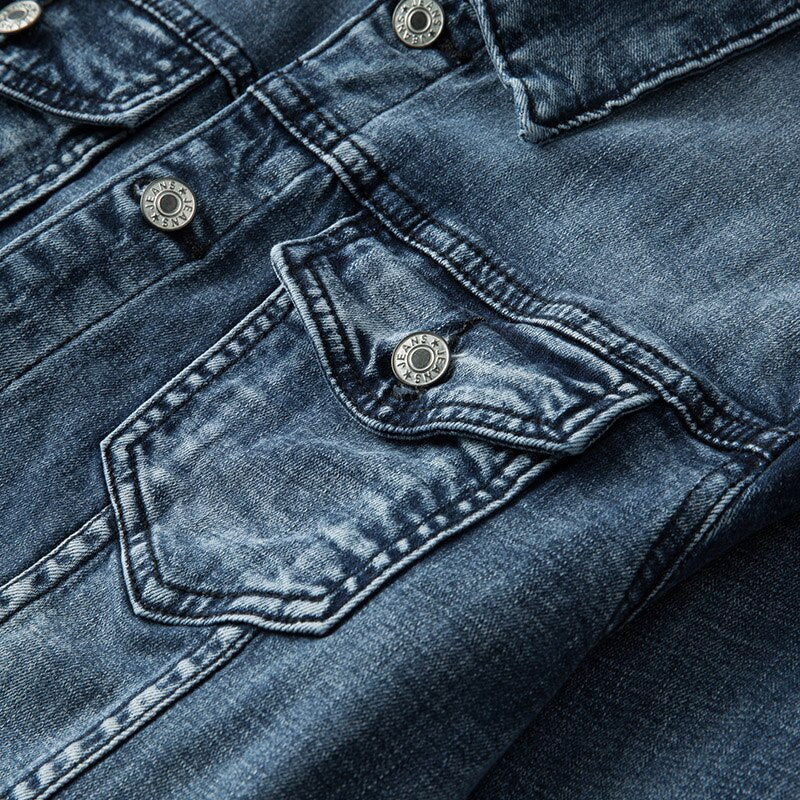 Herren Klassische Denimjacke Winter - Image 4
