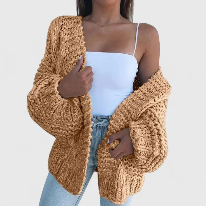 Damen Oversized Grobstrick Strickjacke - Image 2