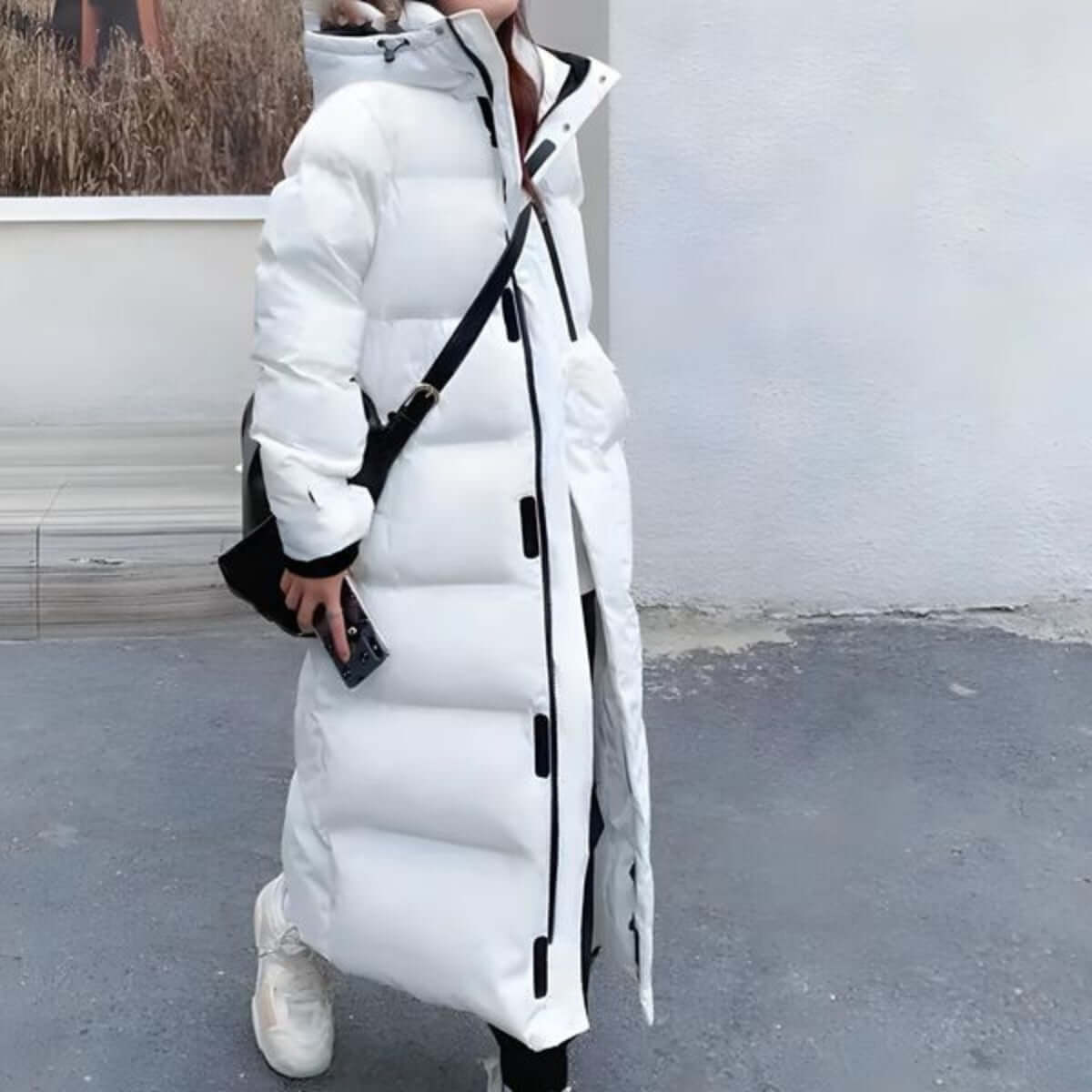 Damen Lange Pufferjacke Warm Wasserdicht Winddicht Winterjacke - Image 4