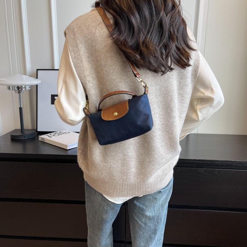 Damen Mini Crossbody Bag Kleine Umhängetasche Zweifarbig
