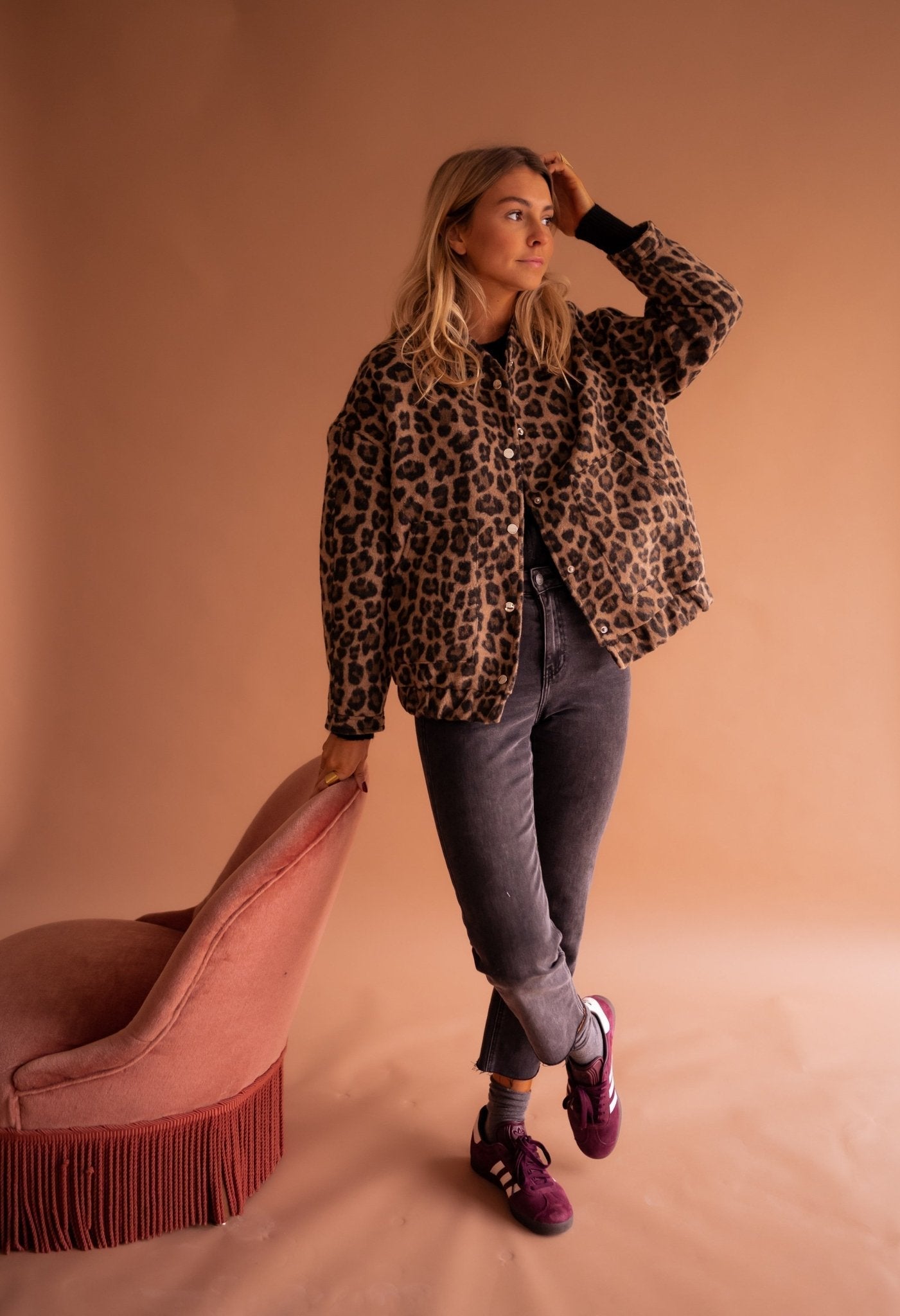 Damen Leopardenjacke Animal-Print - Image 3