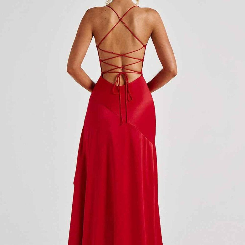 Damen Maxikleid mit Schlitz Elegant Lang - Image 17