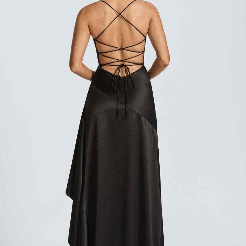 Damen Maxikleid mit Schlitz Elegant Lang - Image 9