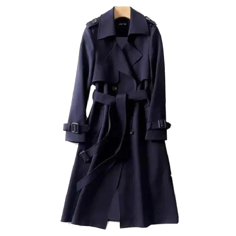 Damen Langer Trenchcoat Klassisch - Image 4