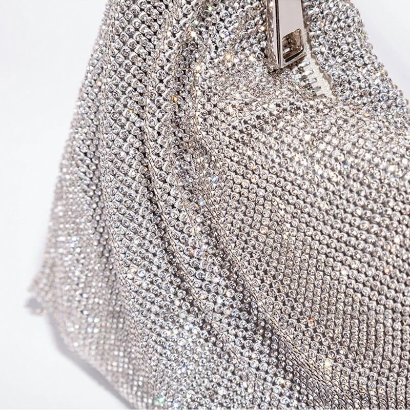 Damen Glitzer Clutch Strass Abendtasche - Image 13