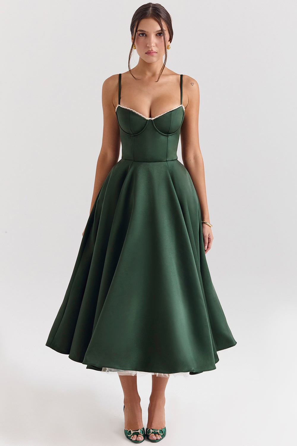 Damen Midi-Tüllkleid Träger Festlich - Image 32
