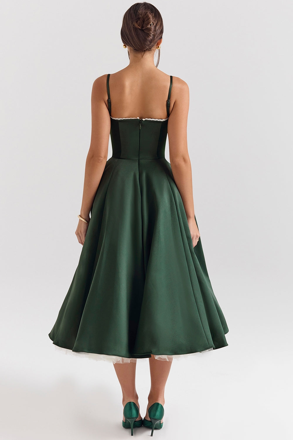 Damen Midi-Tüllkleid Träger Festlich - Image 29