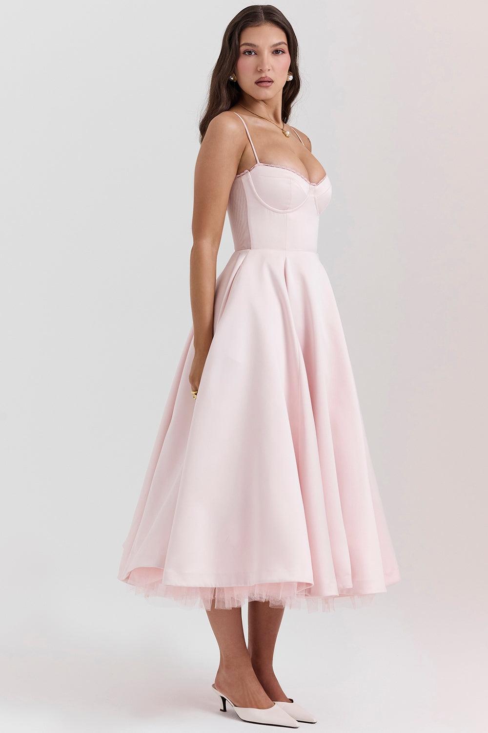 Damen Midi-Tüllkleid Träger Festlich - Image 11
