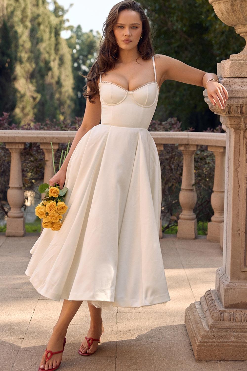 Damen Midi-Tüllkleid Träger Festlich - Image 23