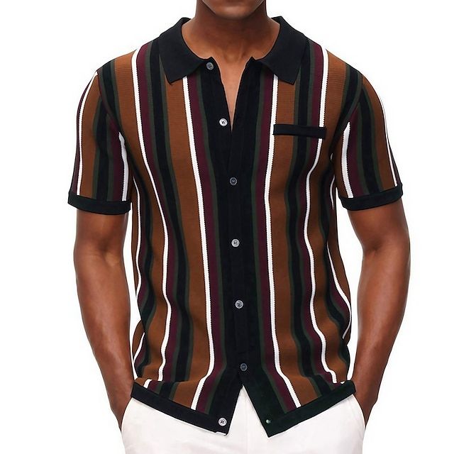 Herren Poloshirt gestreift Kurzarm - Image 5