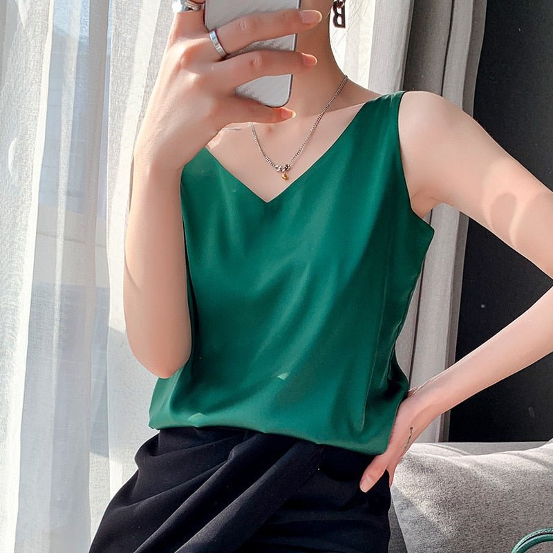 Damen Seiden Tanktop Elegant - Image 4