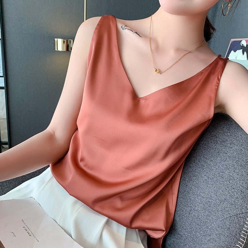 Damen Seiden Tanktop Elegant - Image 6