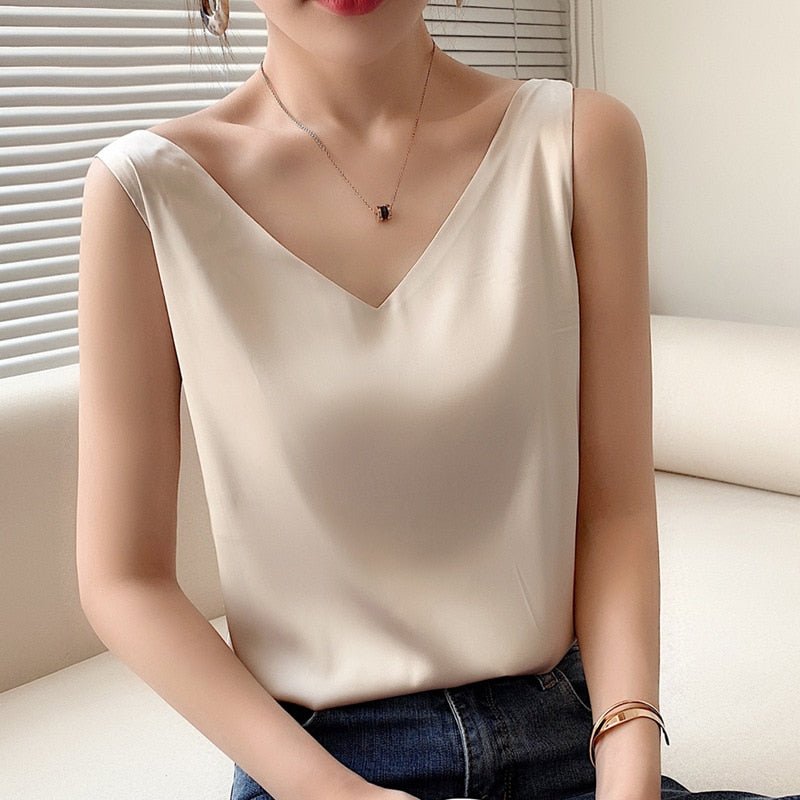 Damen Seiden Tanktop Elegant - Image 3