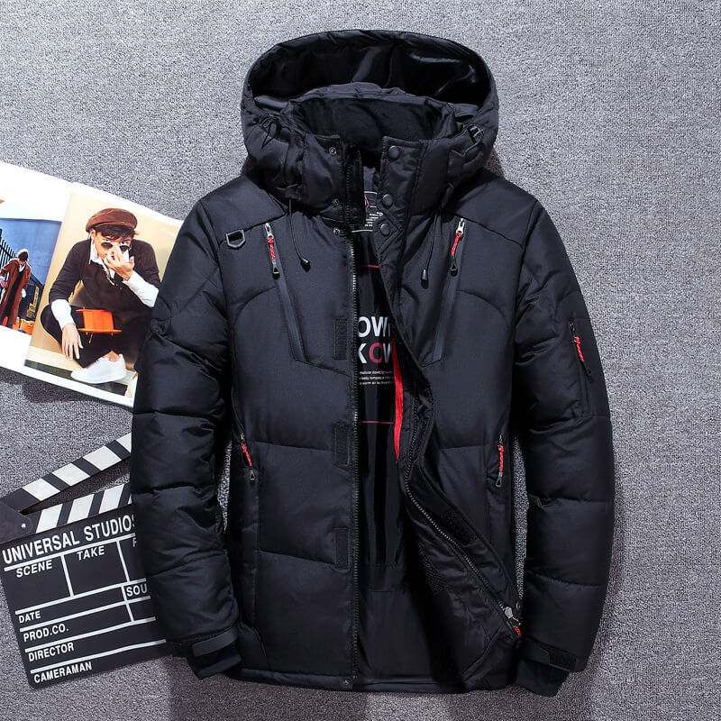 Herren Winterjacke Wasserdicht Gefüttert Parka mit Kapuze - Image 2