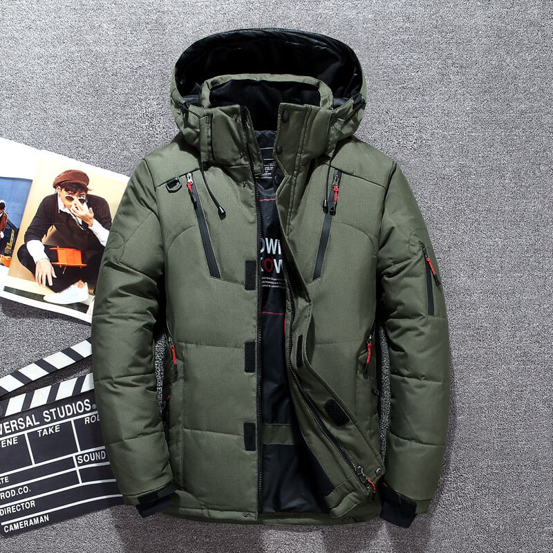 Herren Winterjacke Wasserdicht Gefüttert Parka mit Kapuze - Image 4