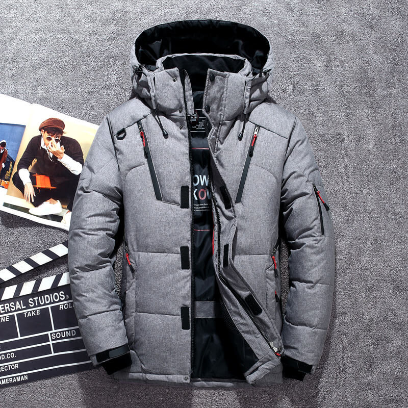 Herren Winterjacke Wasserdicht Gefüttert Parka mit Kapuze - Image 5