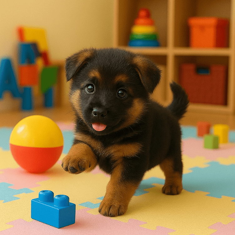 Realistisches Schäferhund Welpenspielzeug Elektronisch Laufend Bellend - Image 5