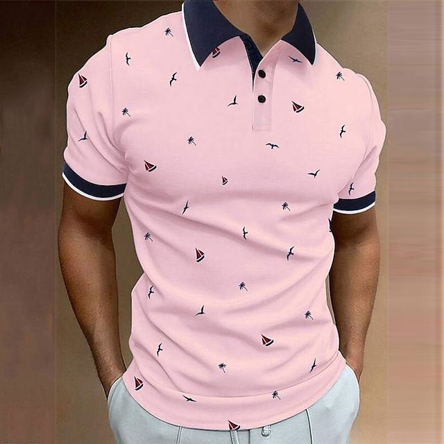 Herren Polohemd Sommer Leicht Elegant