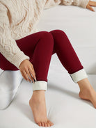 Damen Fleece Leggings High Waist Gefüttert Warm Winter - Image 11