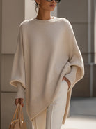 Damen Oversize Strickpullover Rundhals gestrickt - Image 11