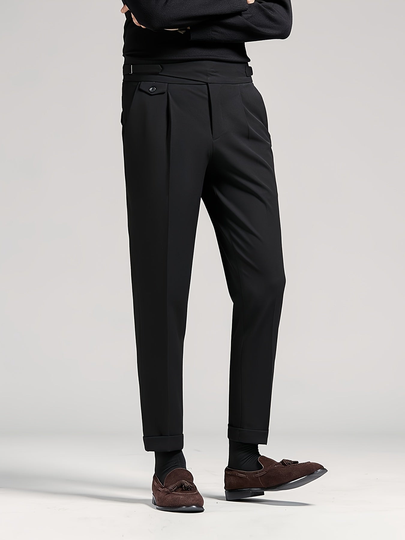 Herren Faltenhosenanzug Maßgeschneidert Hose

Wait, let me reconsider properly.

Herren Bundfaltenhose Maßgeschneidert

Rethinking with proper German shopping terms:

**Herren Bundfalten Hose Tailored**

Final answer:

Herren Bundfaltenhose Slim Fit - Image 4
