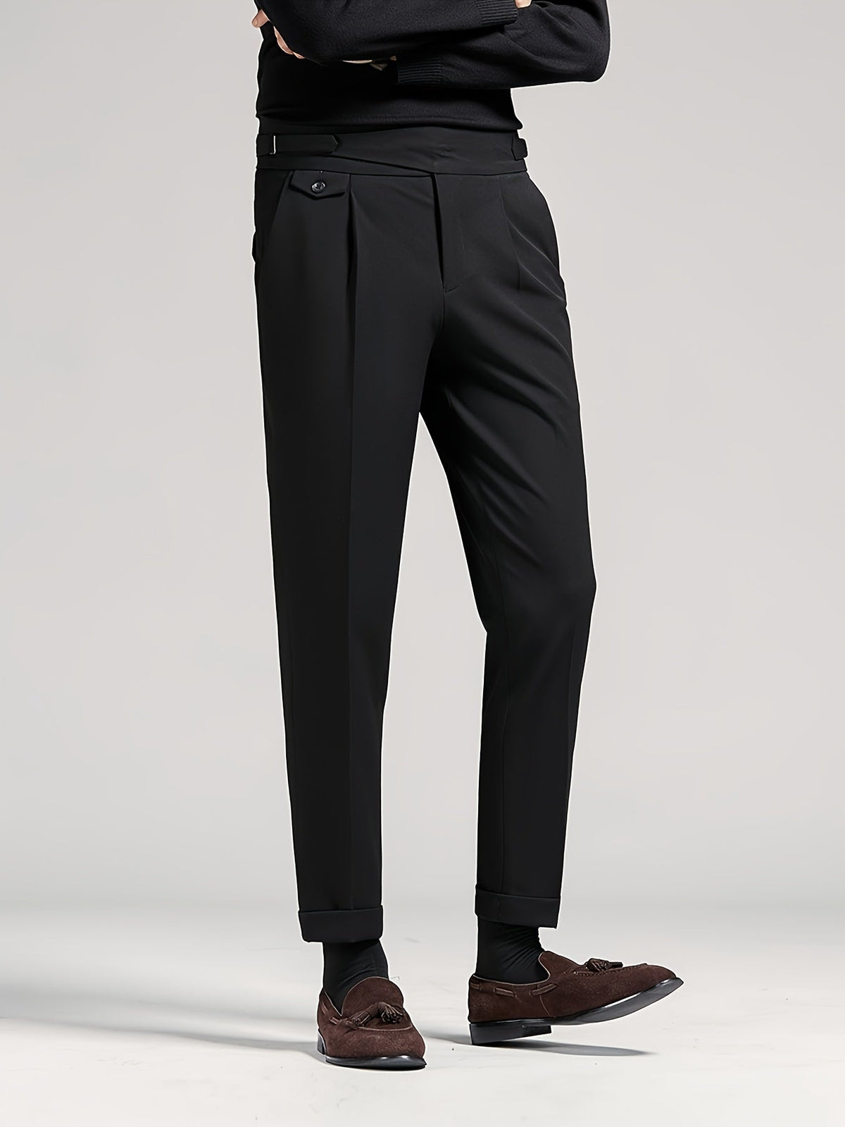 Herren Faltenhosenanzug Maßgeschneidert Hose

Wait, let me reconsider properly.

Herren Bundfaltenhose Maßgeschneidert

Rethinking with proper German shopping terms:

**Herren Bundfalten Hose Tailored**

Final answer:

Herren Bundfaltenhose Slim Fit - Image 4