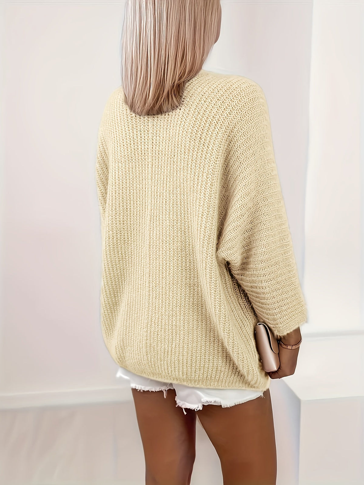 Damen Oversized Grobstrick Cardigan - Image 8