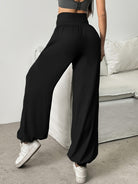 Damen High Waist Weite Hose Lockere Passform - Image 8