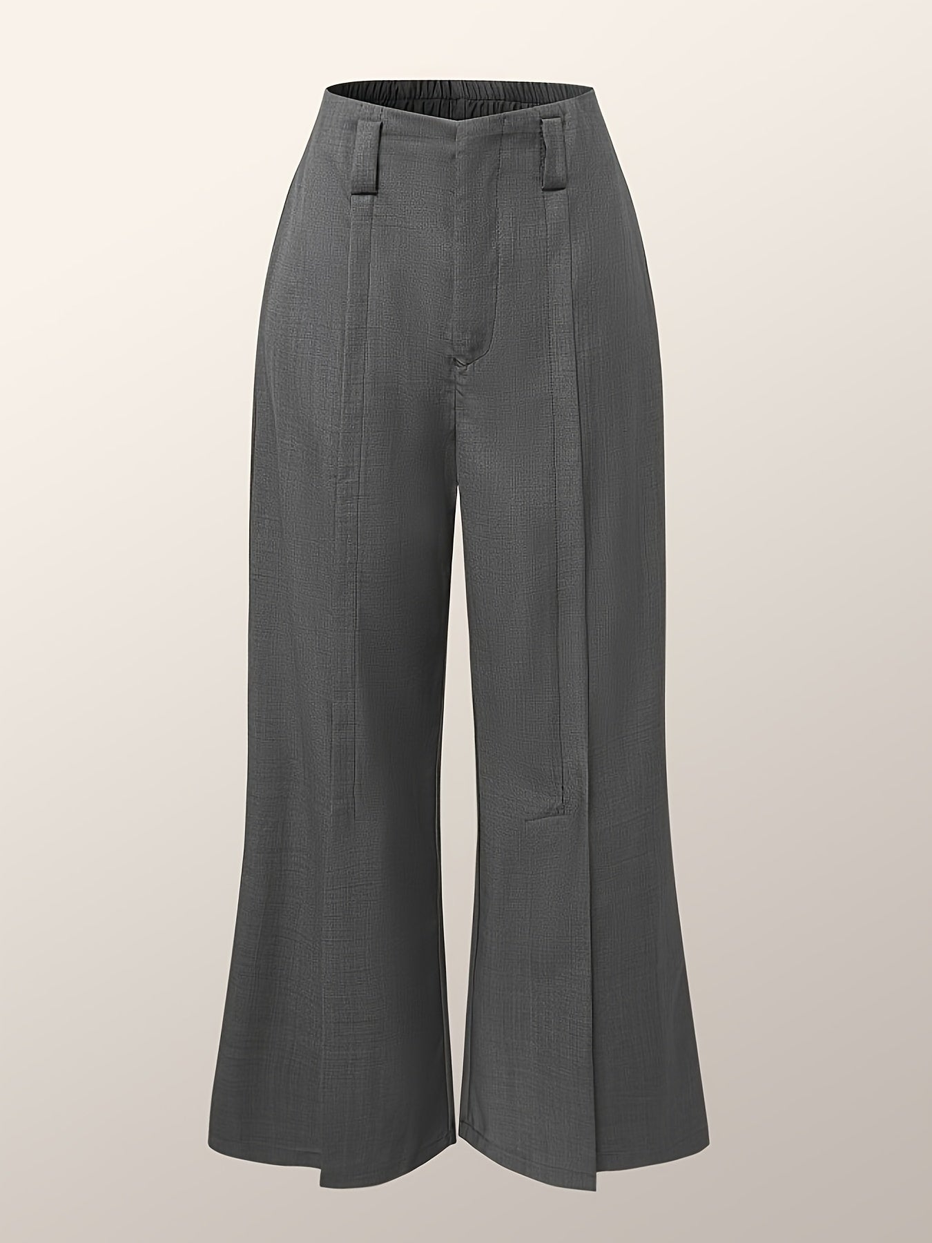 Damen Marlenehose High Waist Weite Stoffhose - Image 4