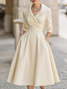Damen Elegantes Midikleid Vintage Festlich - Image 7