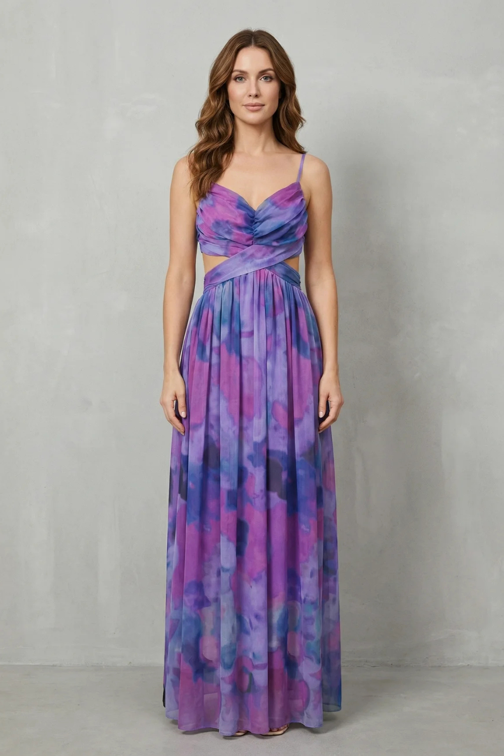 Damen Wasserfarben Maxikleid ärmellos Hochzeitsgast - Image 10