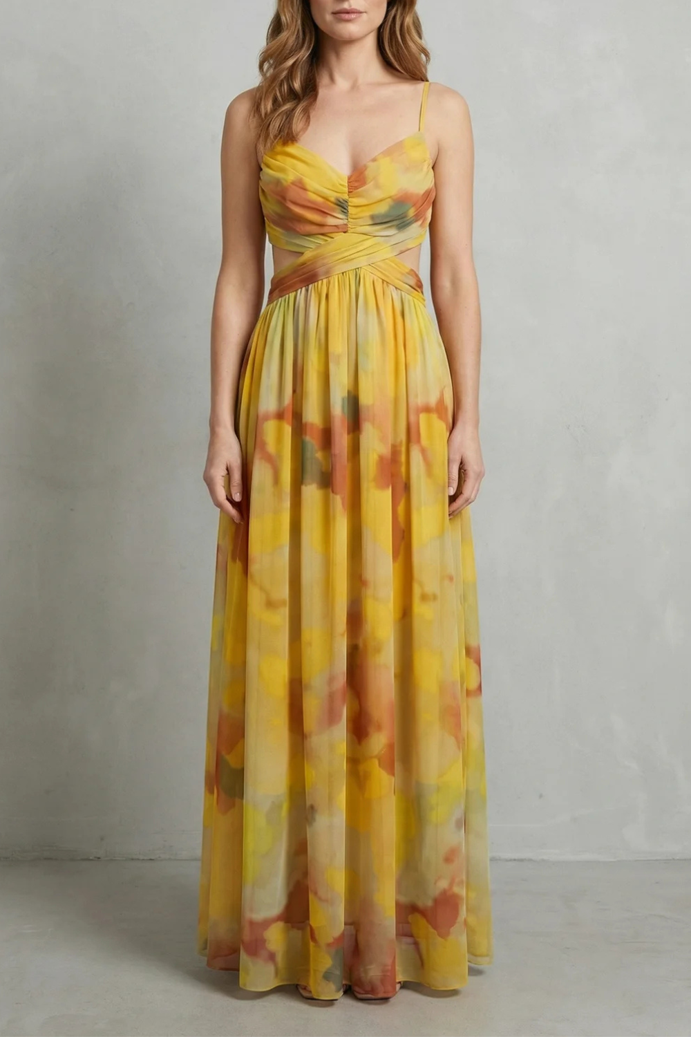 Damen Wasserfarben Maxikleid ärmellos Hochzeitsgast - Image 11