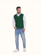 Herren Strick V-Ausschnitt Weste - Image 27